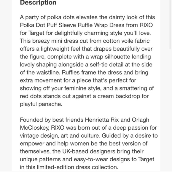RIXO for Target polka mini wrap dot dress size S XS or XXS - Picture 10 of 13